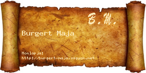 Burgert Maja névjegykártya